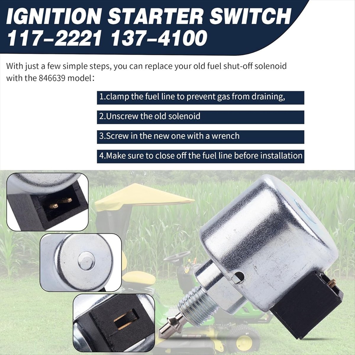 Gardening Hand Tools B&Q - AT16 846639 Shut-Off Solenoid Fit for