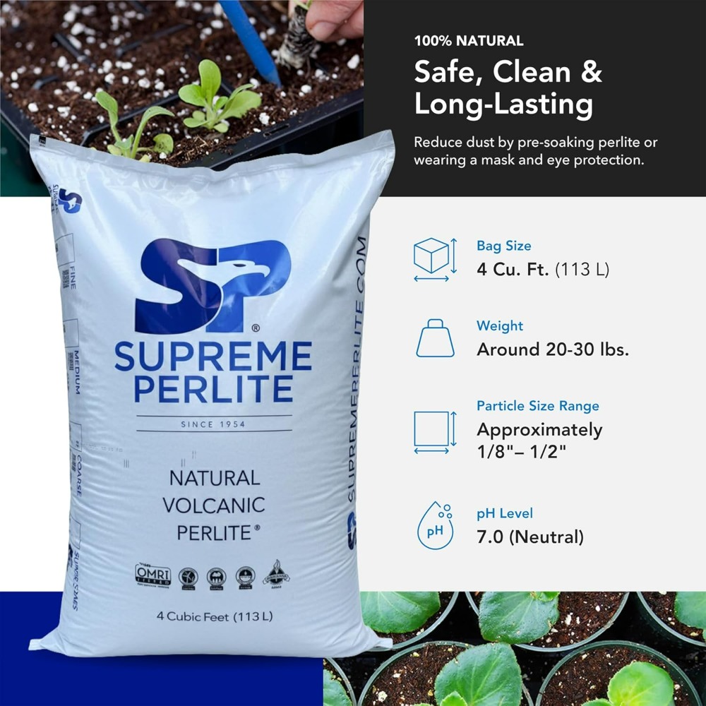 Supreme Perlite Coarse Horticu - Horticulture Soil Perlite 评论和价格