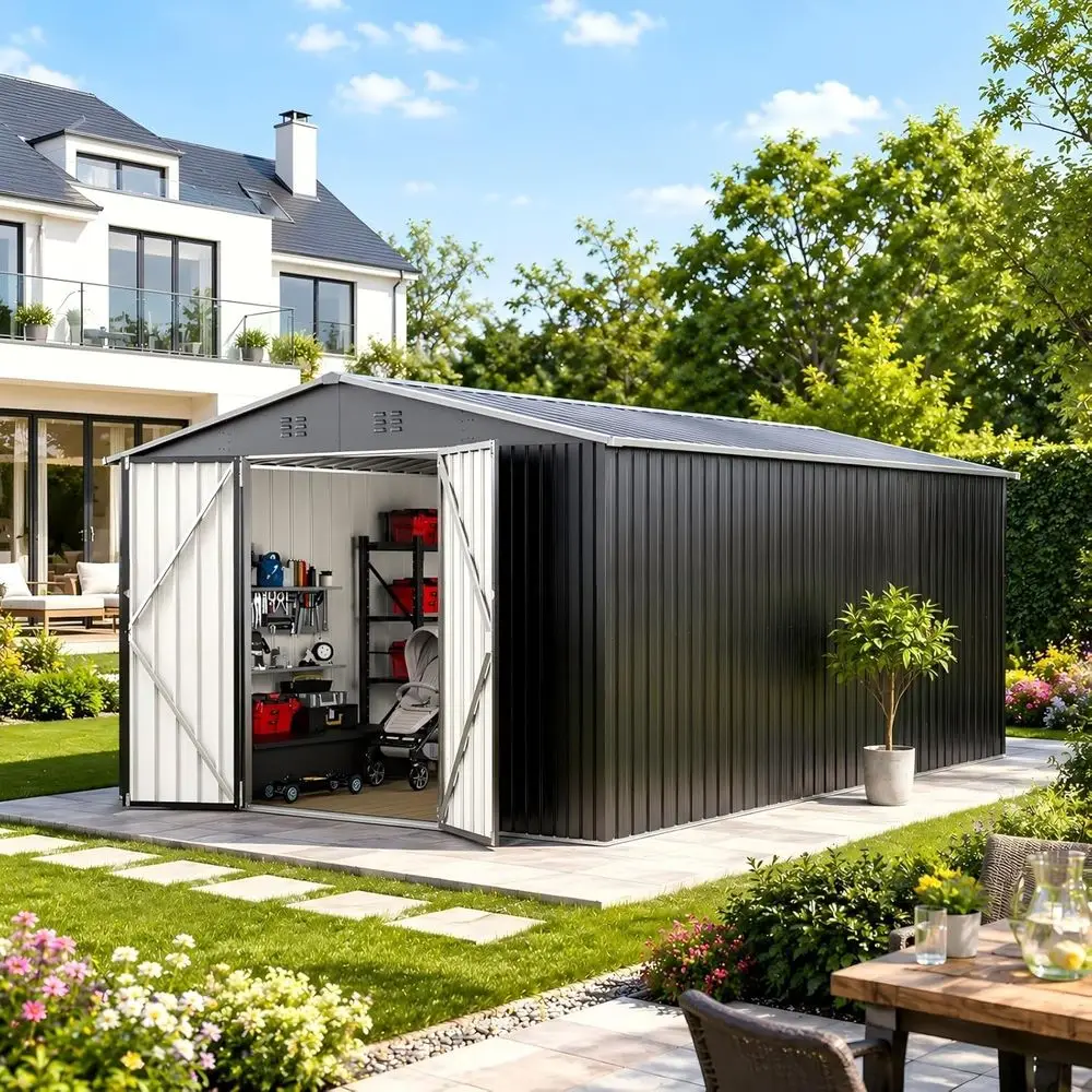 Durable Metal Outdoor Storage  - Gardening Tools And Equipment 评论和价格