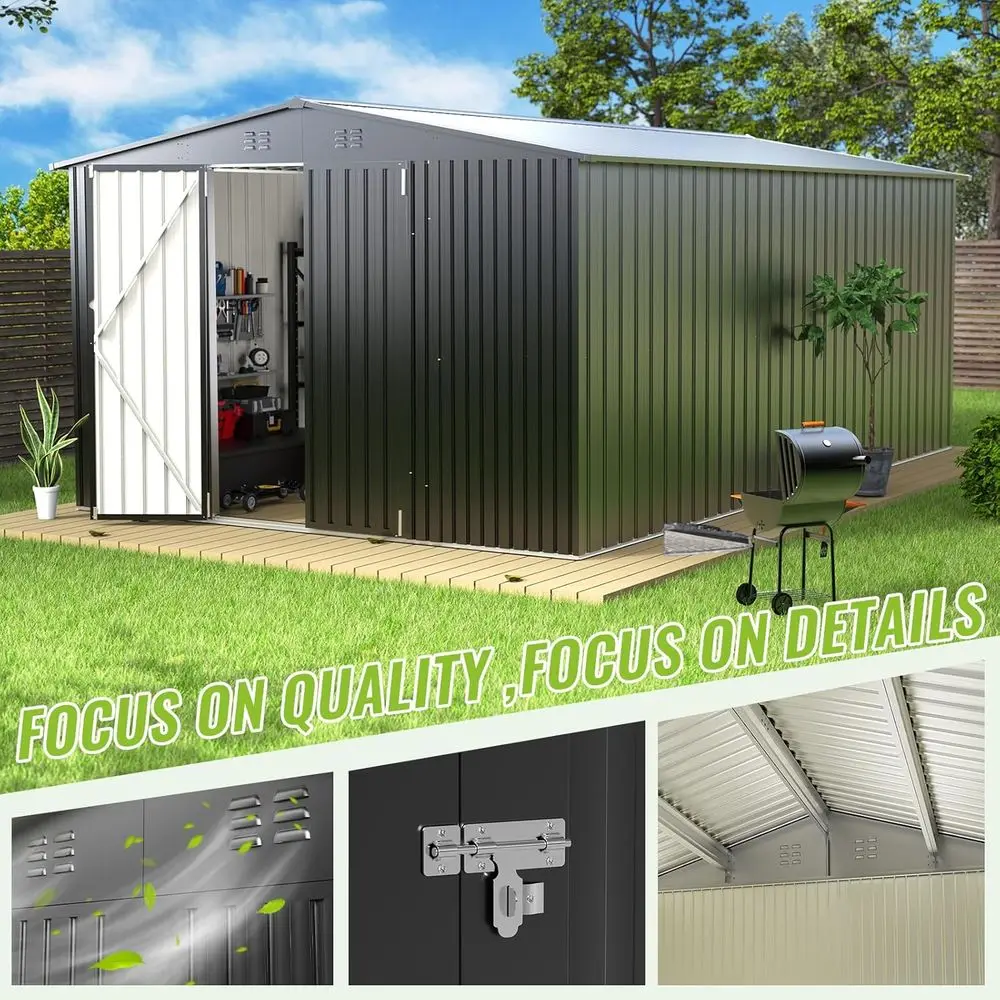 Durable Metal Outdoor Storage  - Gardening Tools And Equipment 评论和价格