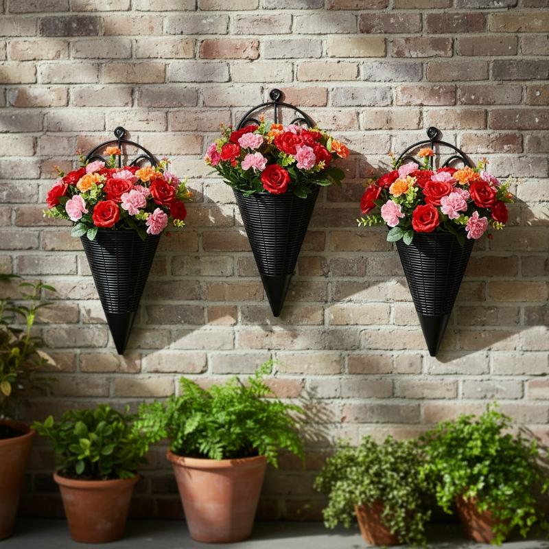 Hanging Cone Wall Planter Bask - Hanging Planter Basket 评论和价格