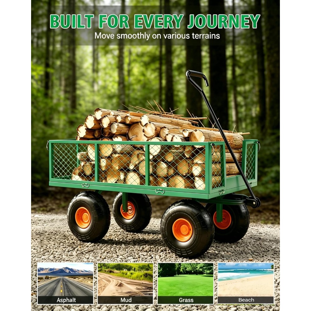 Heavy Duty Steel Garden Cart 5 - Gardening Tools Images 评论和价格