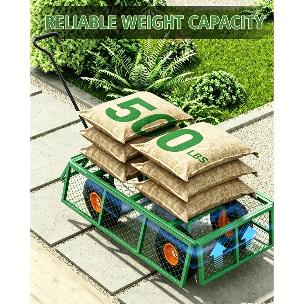 Heavy Duty Steel Garden Cart 5 - Gardening Tools Images 评论和价格