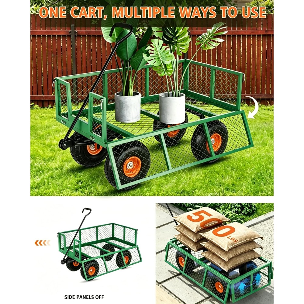 Heavy Duty Steel Garden Cart 5 - Gardening Tools Images 评论和价格
