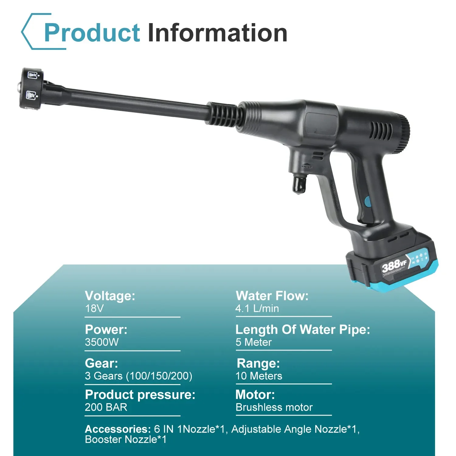 L3500W 200Bar Cordless Electri - Gardening Tools Uk 评论和价格