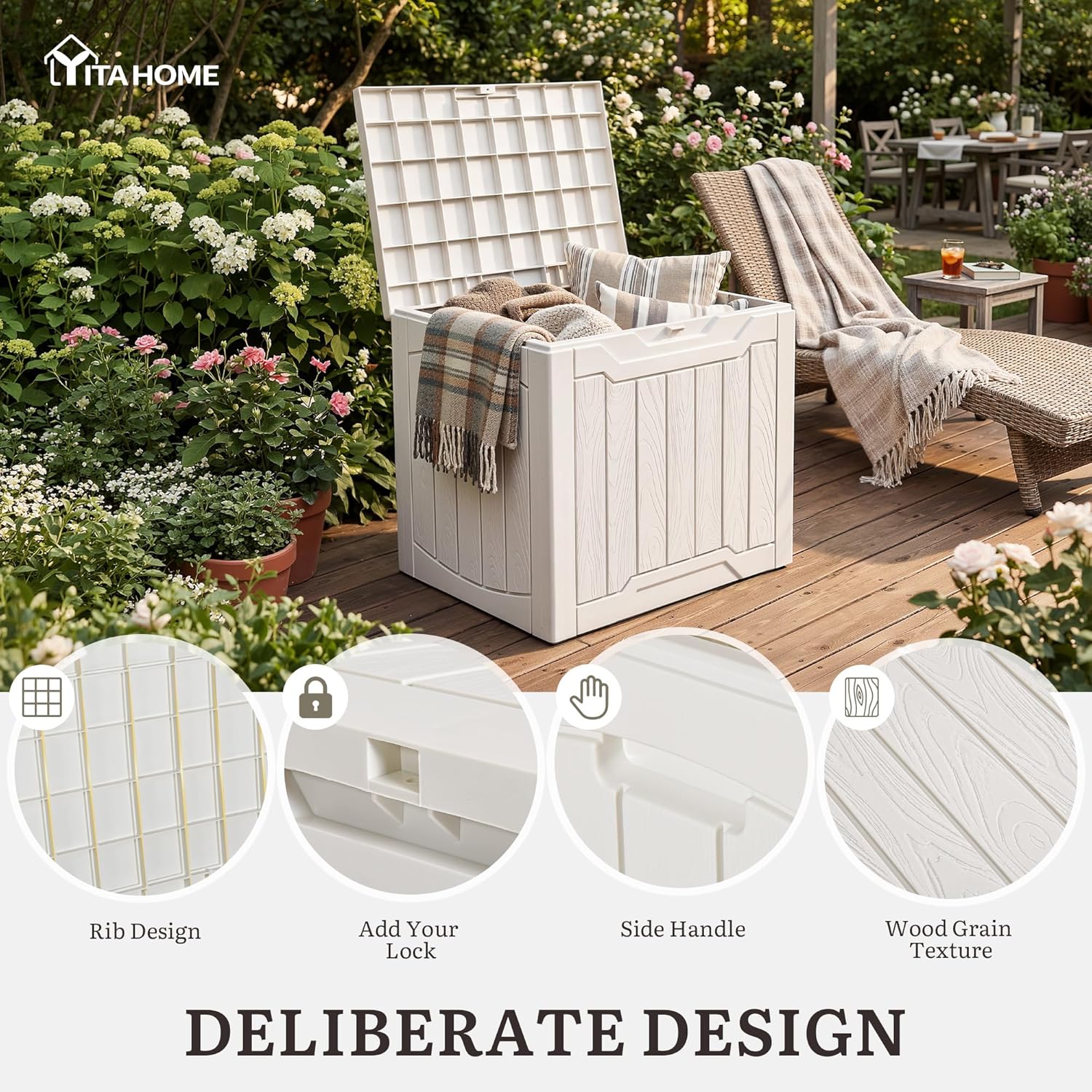 31 Gallon Deck Box Set of 2 Lo - Gardening Tools Images 评论和价格