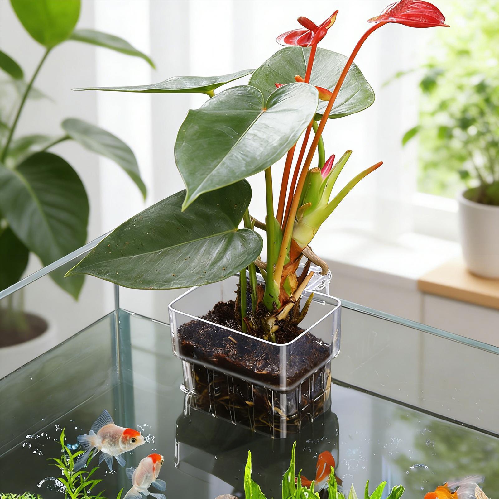 Aquarium Plant Basket Transpar - Hanging Planter Basket 评论和价格