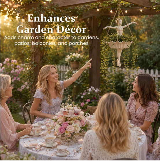 New Ballet Dancer Hanging Plan - Hanging Planter Basket 评论和价格