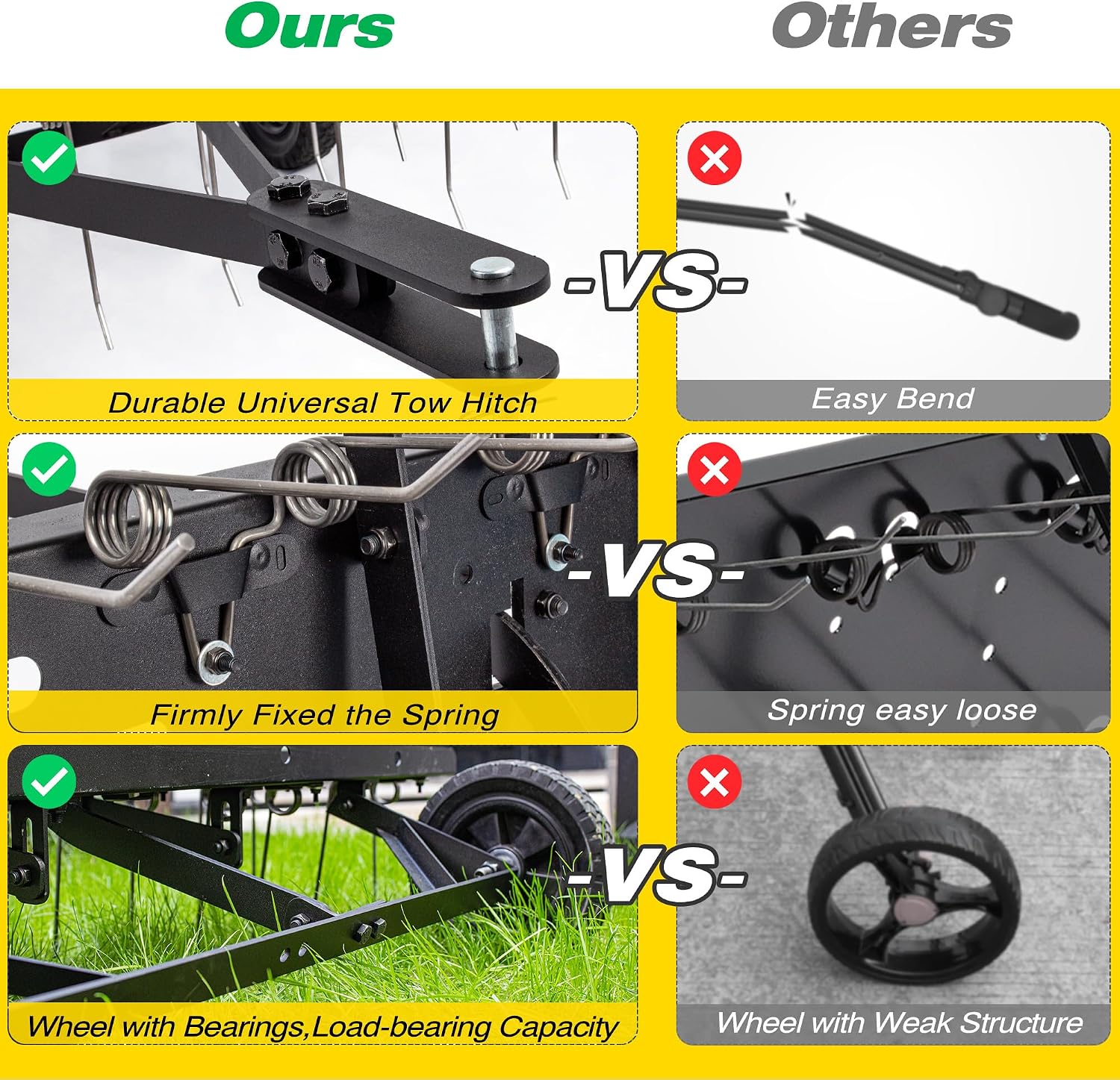 Tow Behind Lawn Dethatcher Rak - Gardening Tools And Equipment 评论和价格
