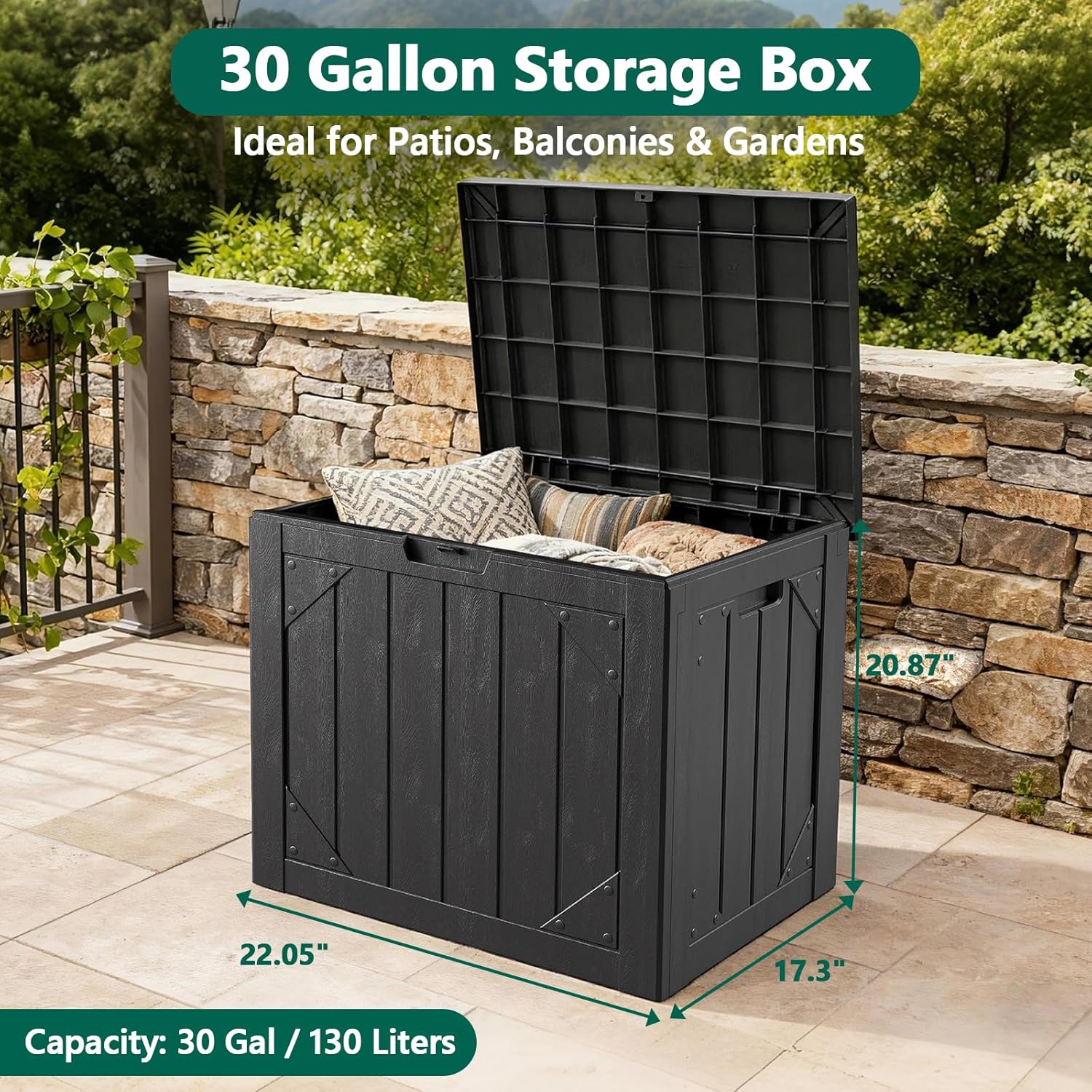 30 Gallon Outdoor Storage Box  - Gardening Tools Images 评论和价格