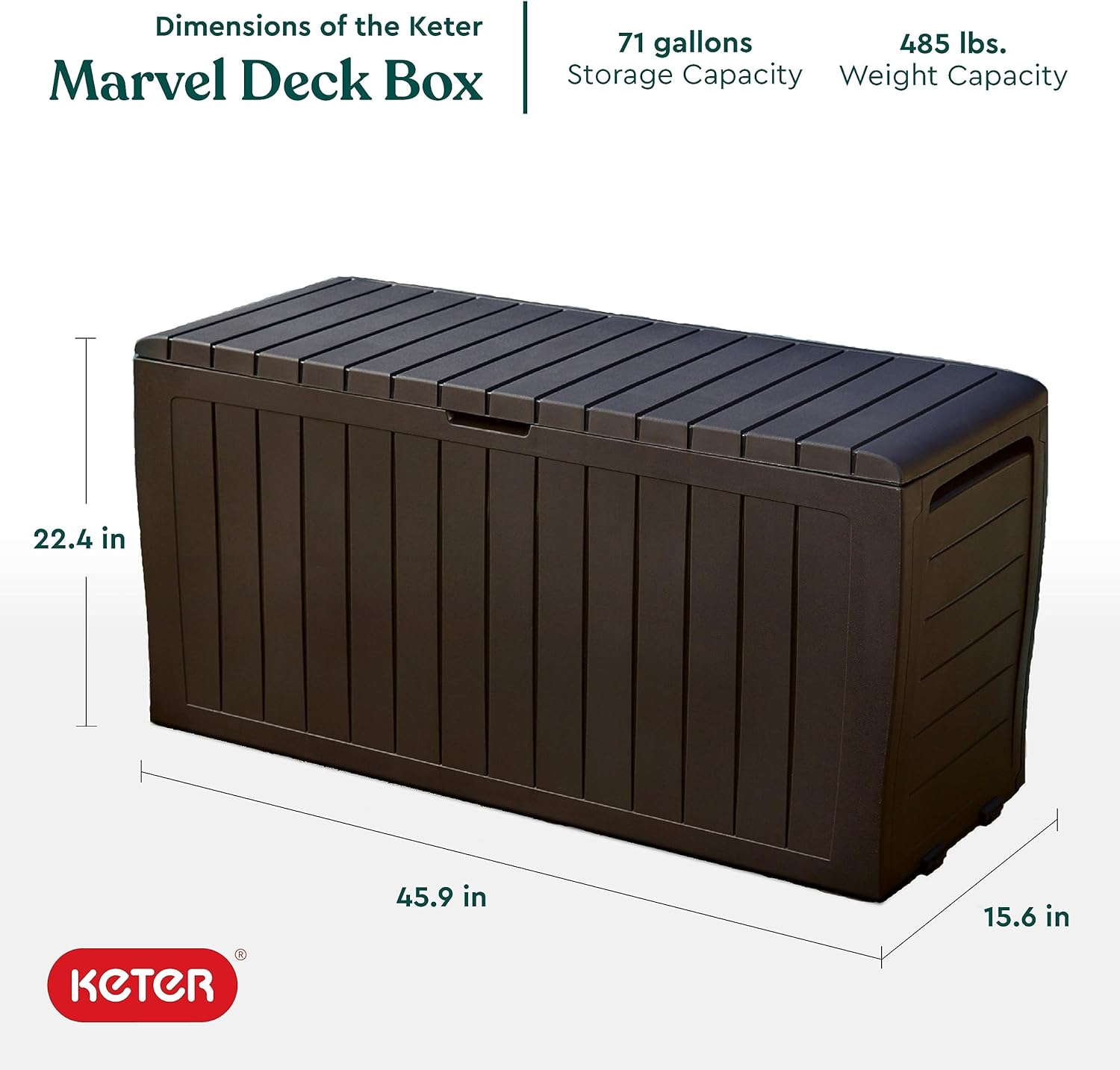 71 Gallon Outdoor Storage Box  - Gardening Tools Images 评论和价格