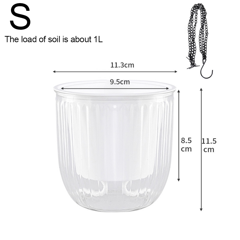 Aesthetic Transparent Flowerpo - Hanging Planter Basket 评论和价格