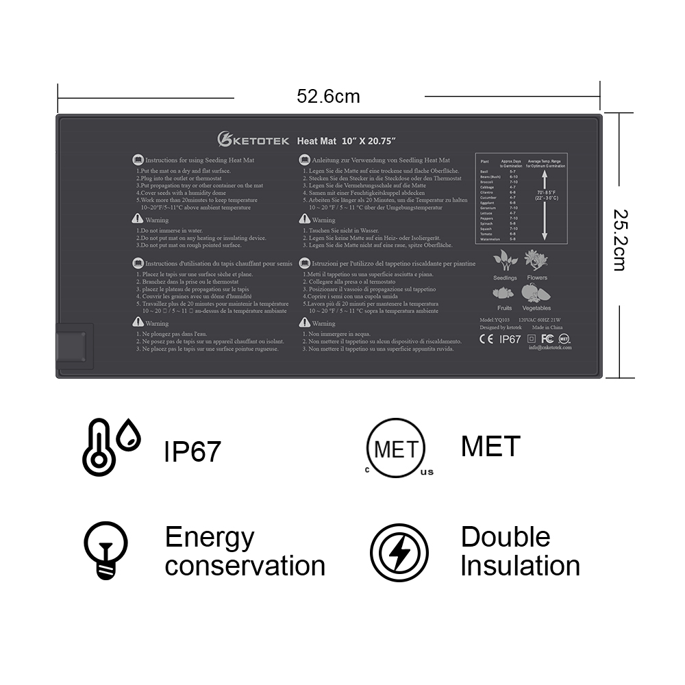 EU/US/UK Plug Heating Mat Wate - Gardening Tools Uk 评论和价格