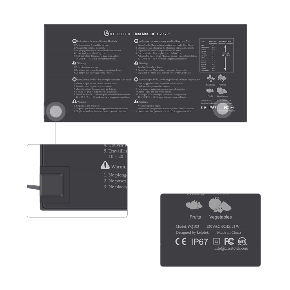 EU/US/UK Plug Heating Mat Wate - Gardening Tools Uk 评论和价格