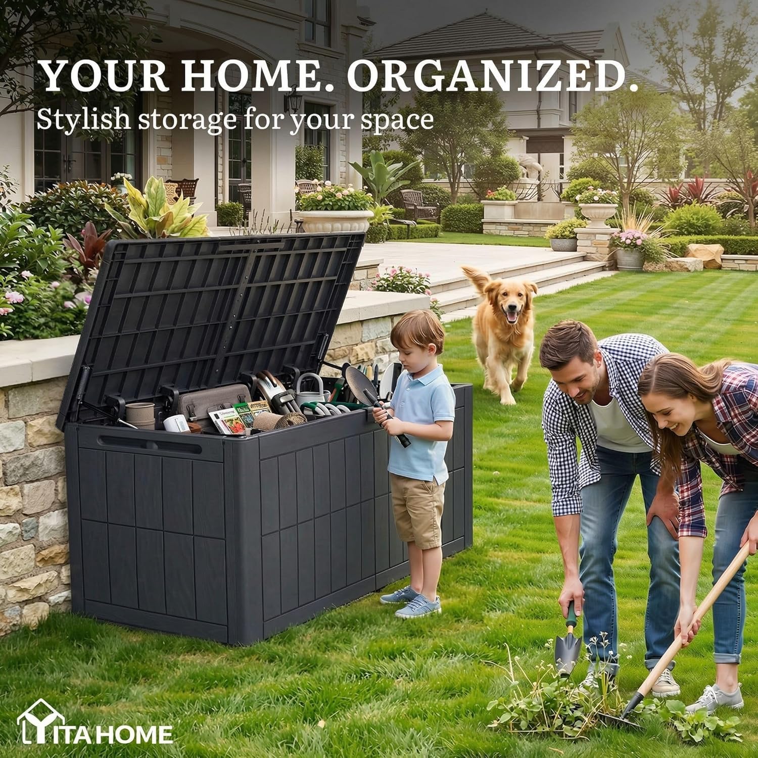 134 Gallon Outdoor Storage Box - Gardening Tools Images 评论和价格