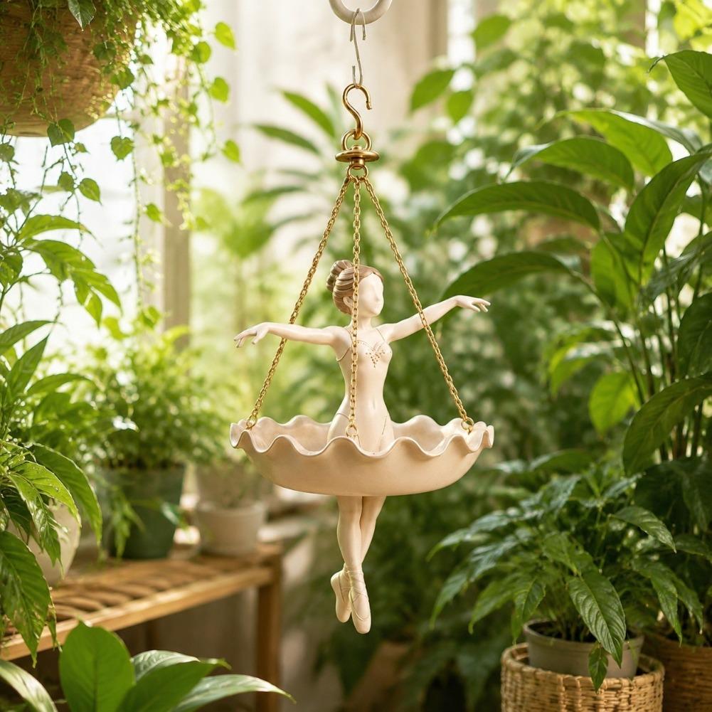 Elegant Ballet Girl Hanging Pl - Hanging Planter Basket 评论和价格