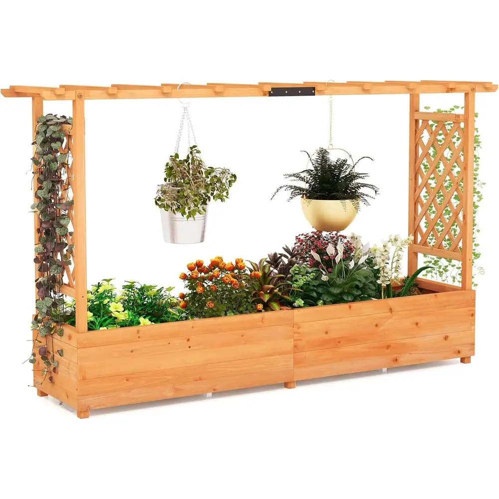 45 Elevated Garden Bed with Ar - Hanging Planter Basket 评论和价格