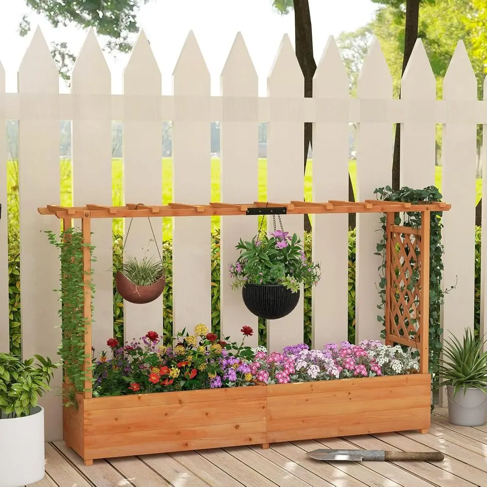 45 Elevated Garden Bed with Ar - Hanging Planter Basket 评论和价格