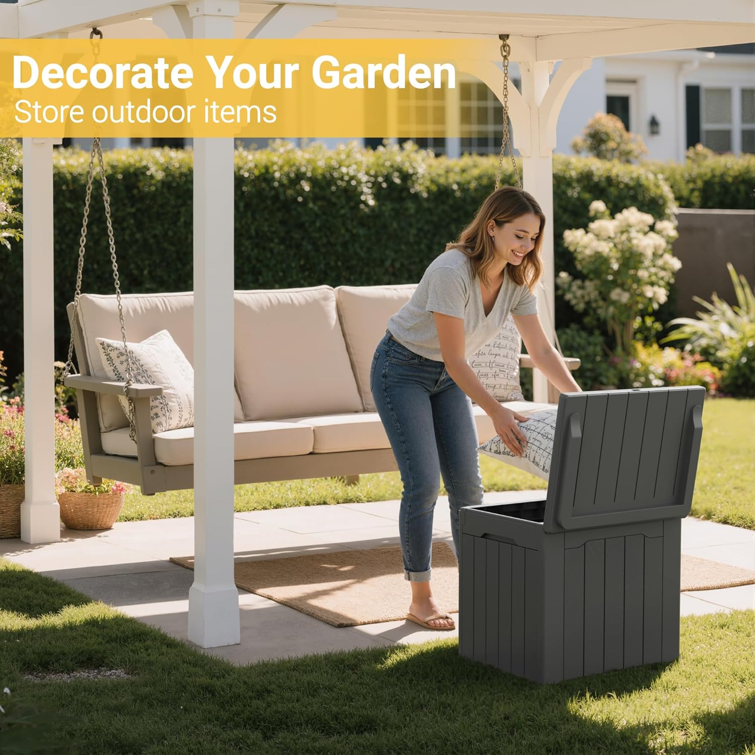 31 Gallon Outdoor Storage Box  - Gardening Tools Images 评论和价格