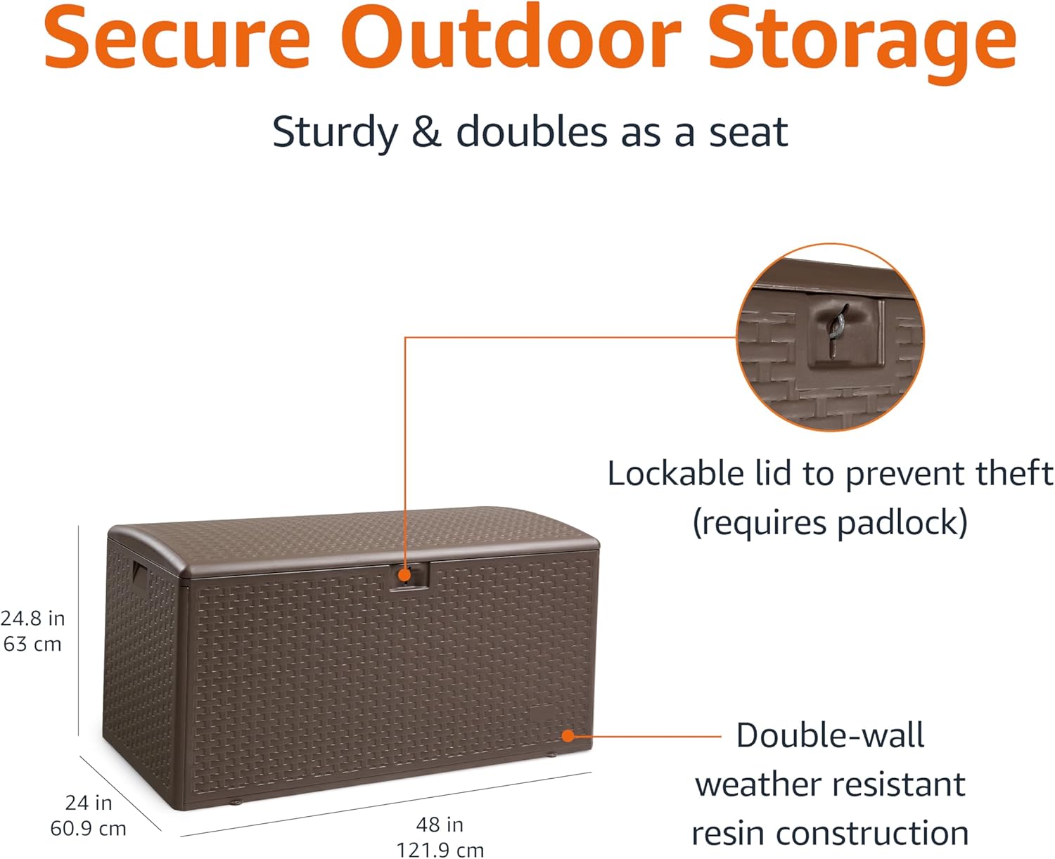 Outdoor Storage Deck Box 99 Ga - Gardening Tools Images 评论和价格
