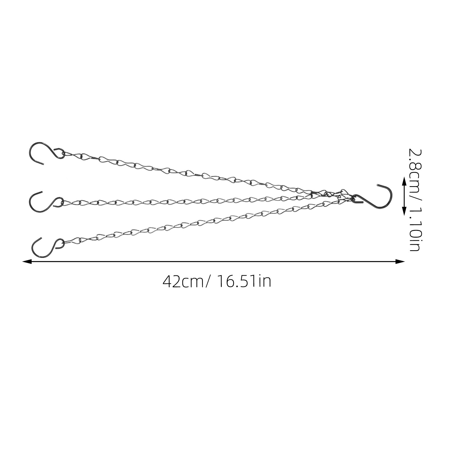 2Pcs Hanging Basket Chains Hea - Hanging Planter Basket 评论和价格